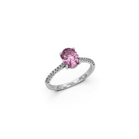 THEONE Pink Oval Silver Promise