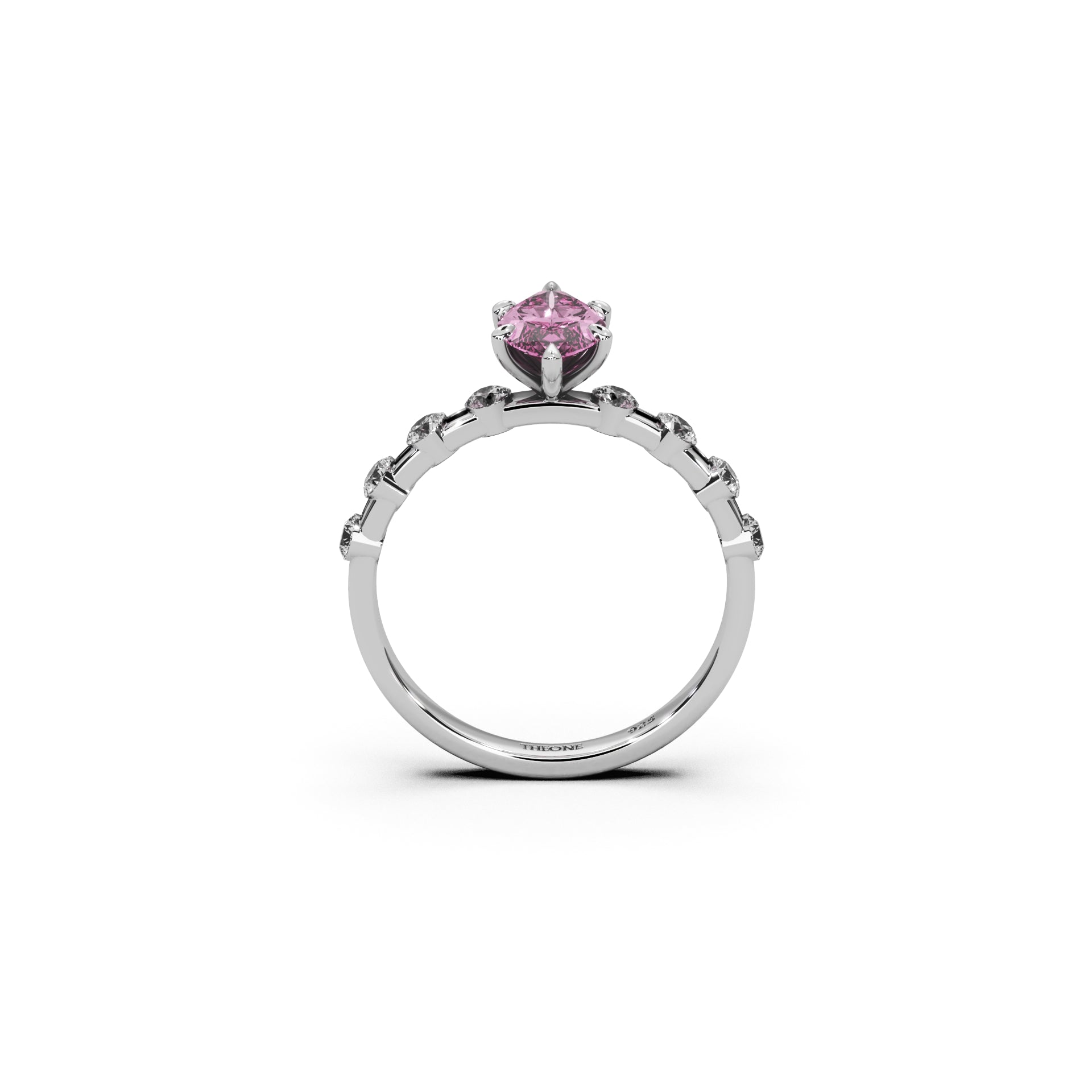 THEONE Pink Marquise Silver Promise