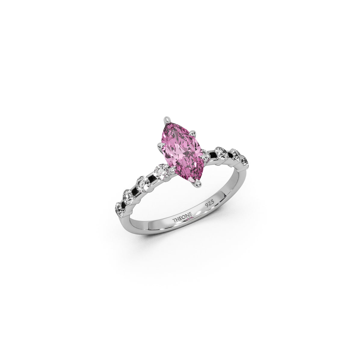 THEONE Pink Marquise Silver Promise