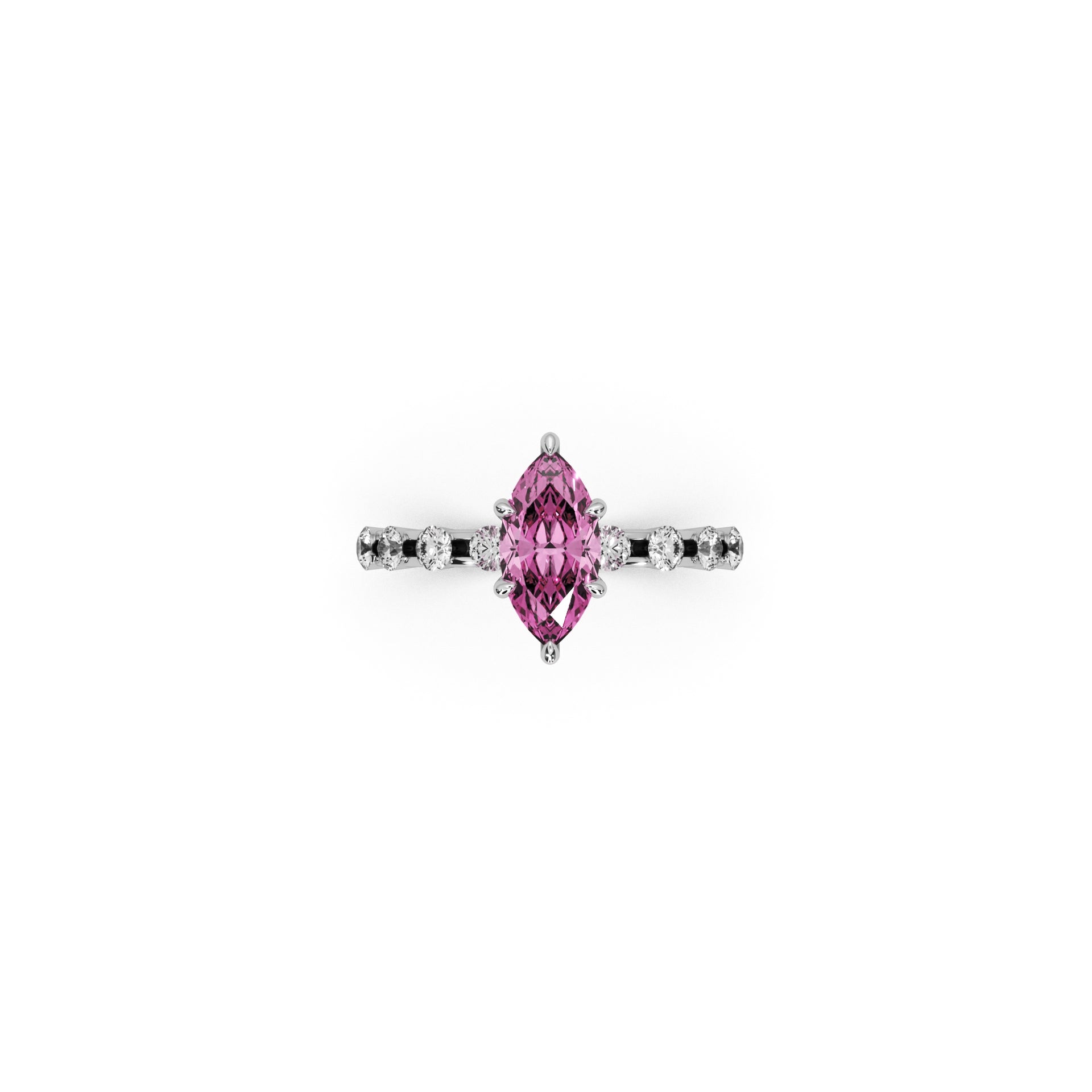 THEONE Pink Marquise Silver Promise